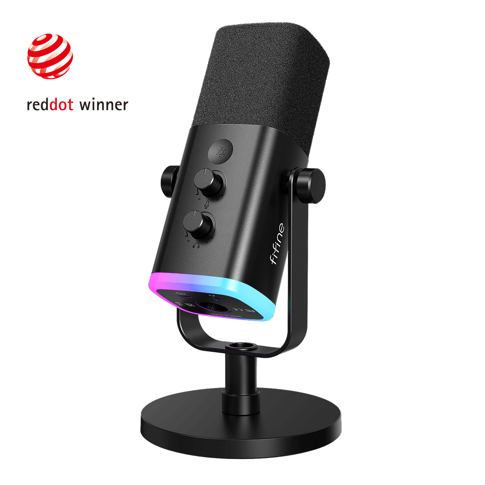FIFINE AmpliGame AM8 USB/XLR Dynamic Microphone with RGB