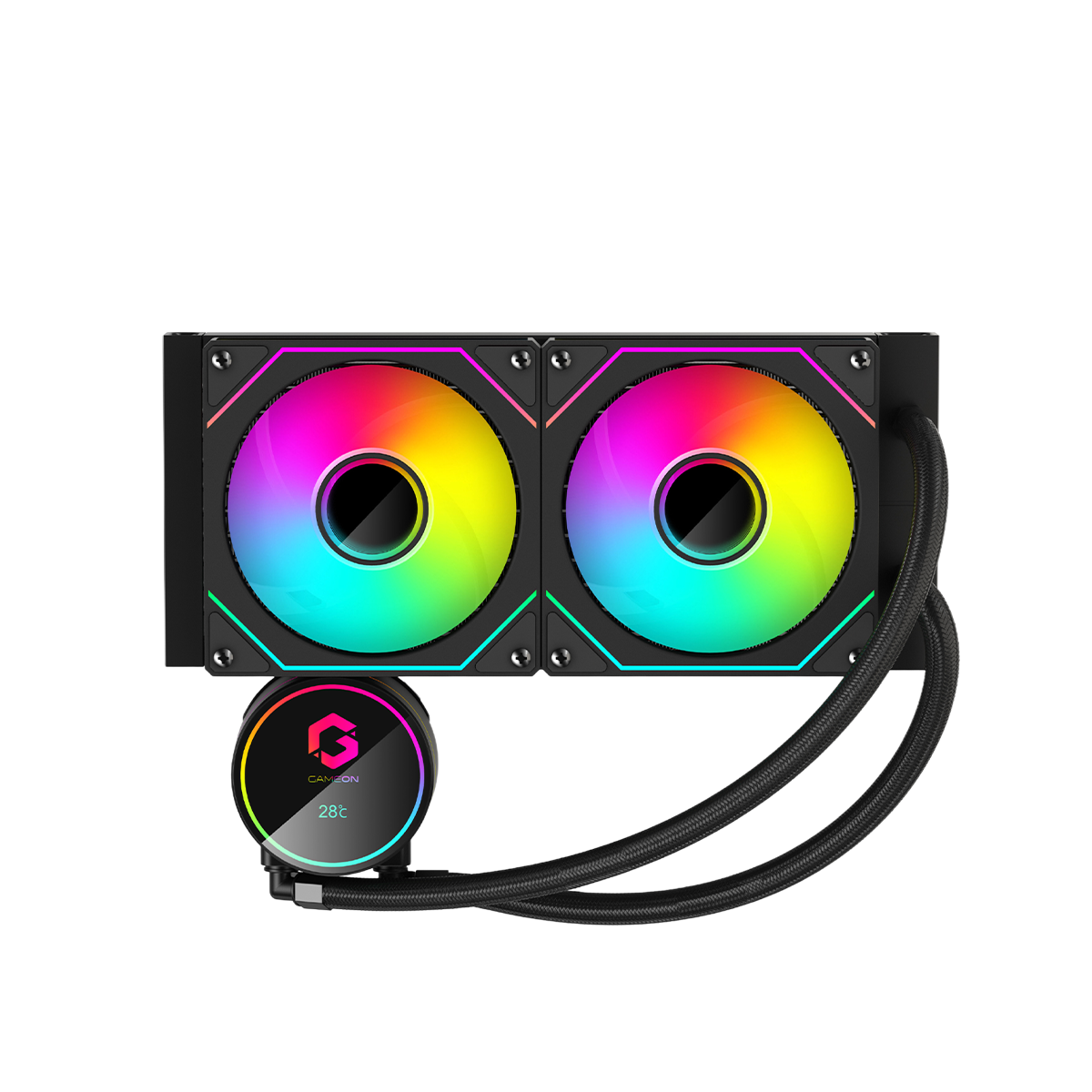 Gameon - go-240 kraken ii a380 liquid cpu cooler - black - pc hardware