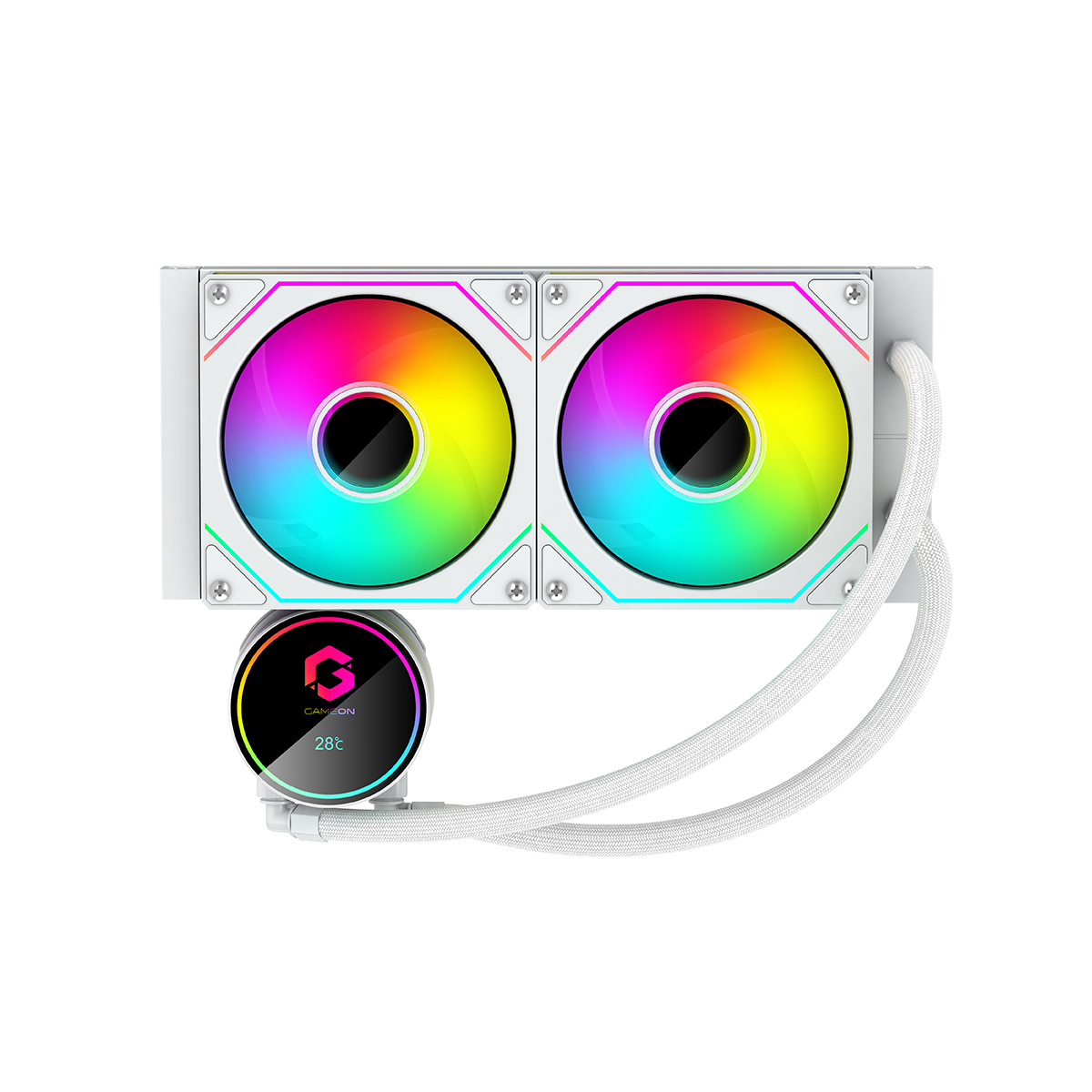 Gameon - go-240 kraken ii a380 liquid cpu cooler - white - pc hardware