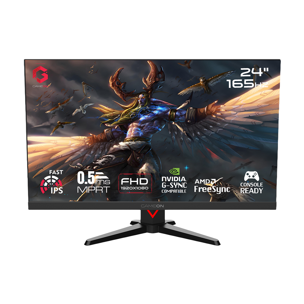 Gameon epic series 24’’ fhd 165hz 0.5ms hdmi 2.1 ips gaming monitor (supports ps5) - black - monitors