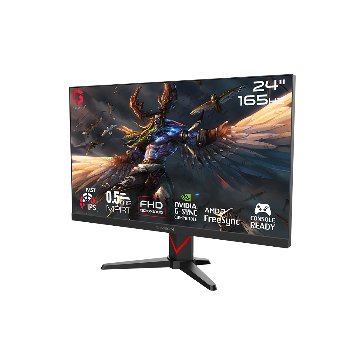 Gameon epic series 24’’ fhd 165hz 0.5ms hdmi 2.1 ips gaming monitor (supports ps5) - black - monitors