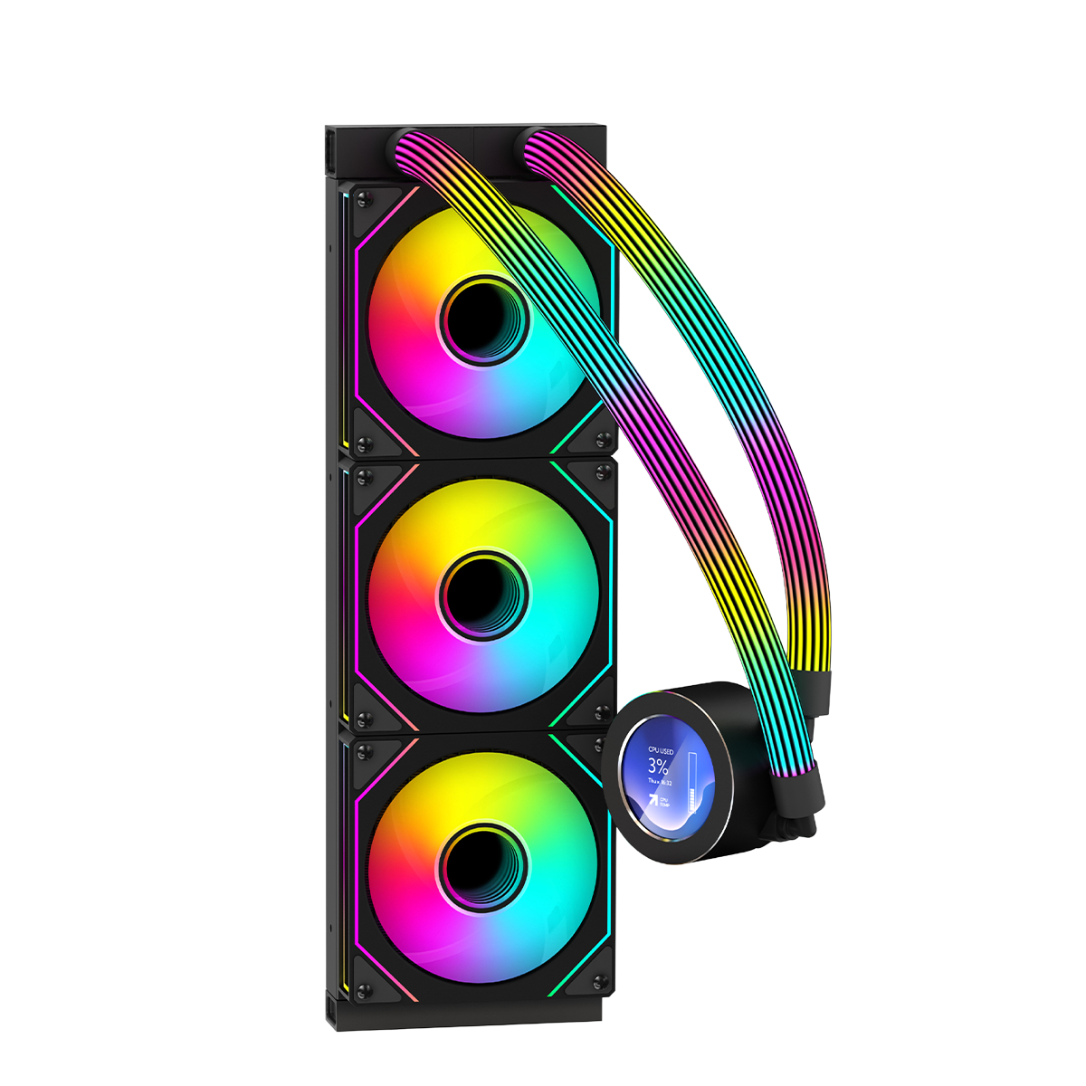 Gameon - kraken n360 lcd display liquid cpu cooler 360mm with argb tube - pc hardware