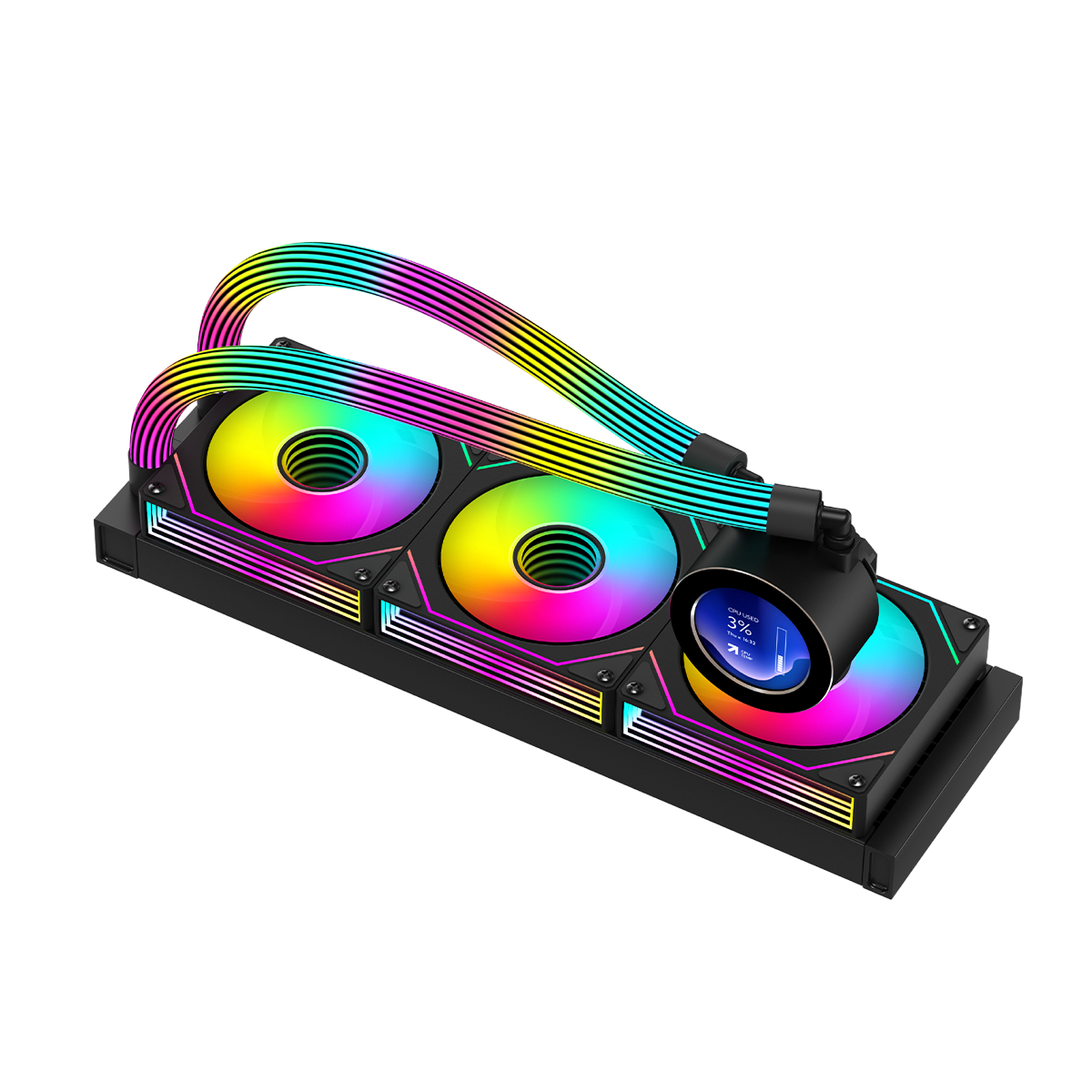 Gameon - kraken n360 lcd display liquid cpu cooler 360mm with argb tube - pc hardware