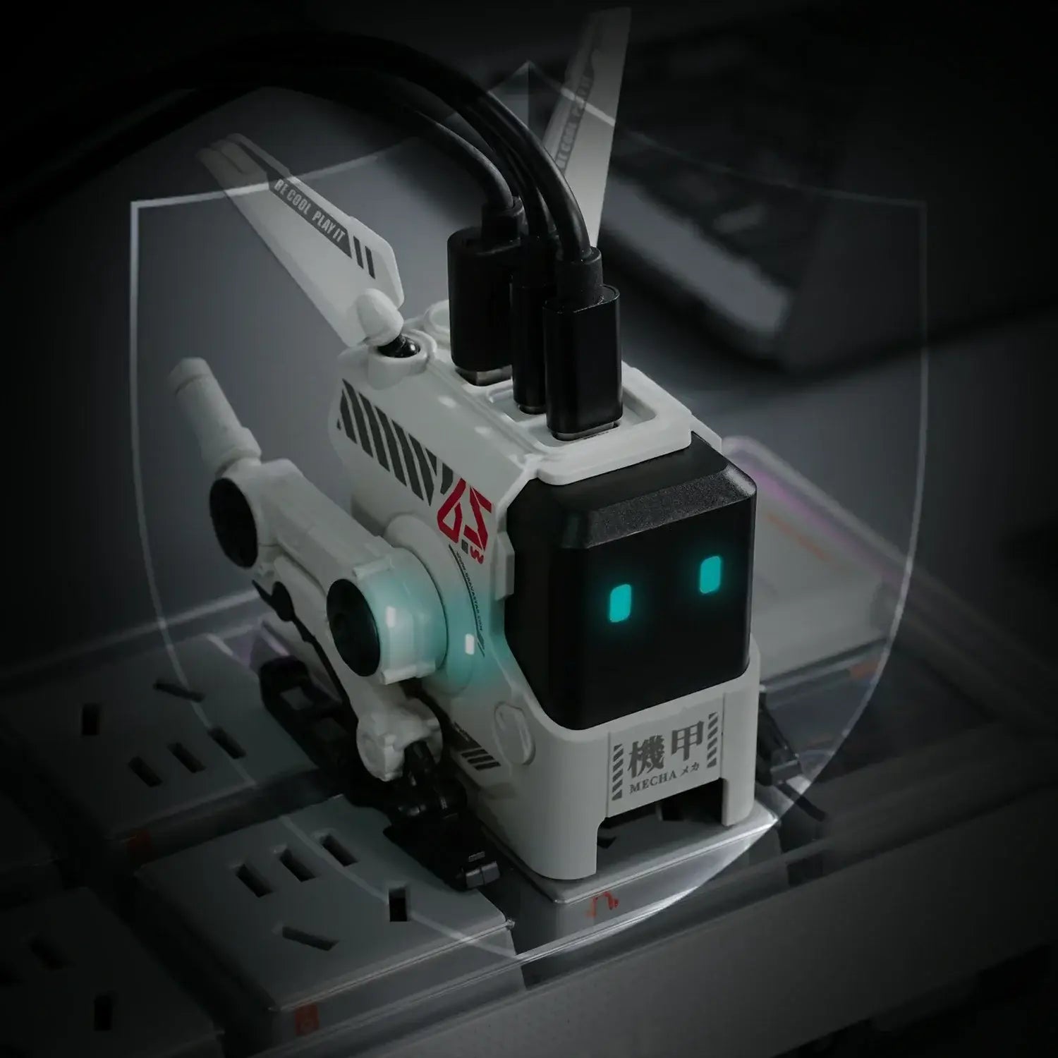 65w gan fast robot charger gravastar alpha65 white