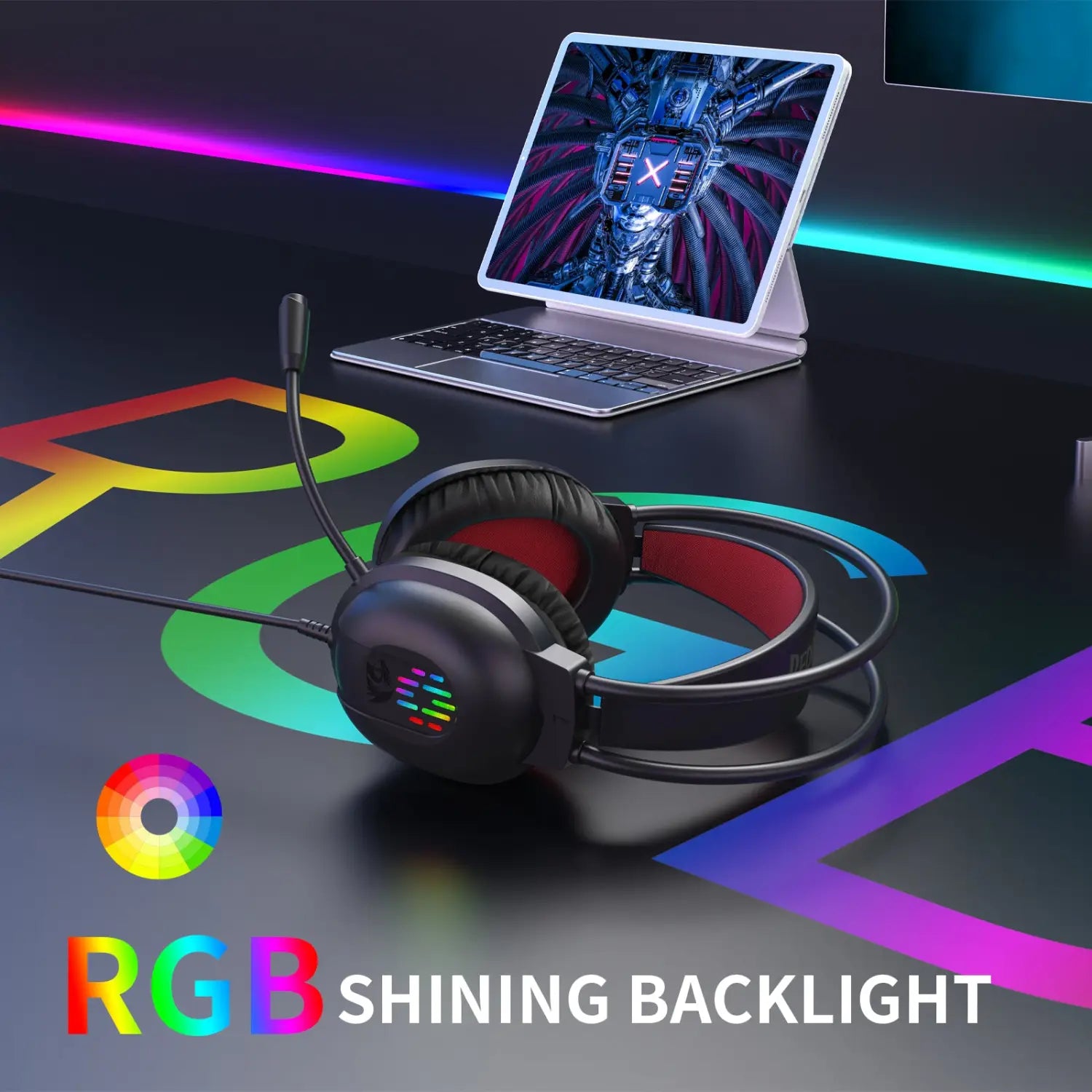 Vista H262 Wired Rgb Backlight Gaming Headsest