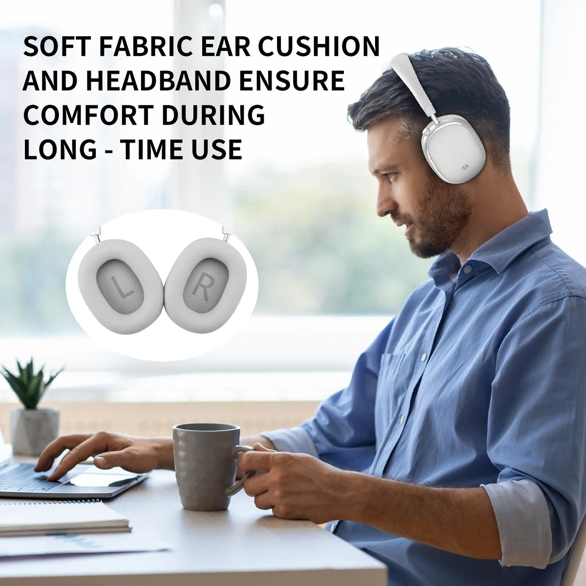 Redragon h620 vibecore 700nc anc bluetooth/wired headset (silver/grey)