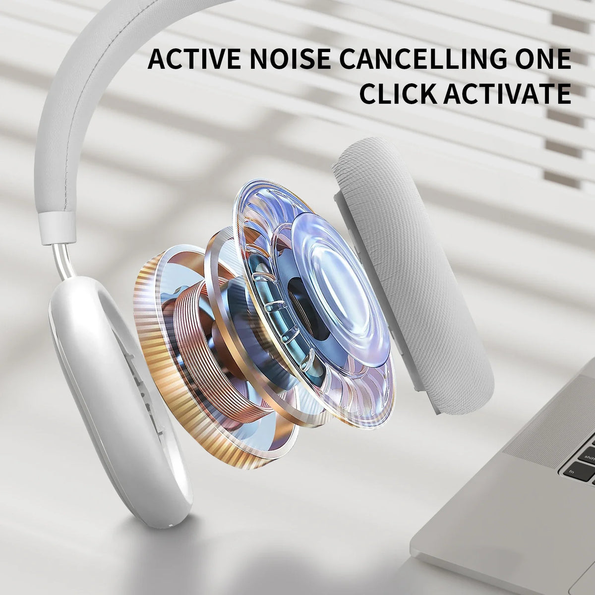 Redragon h620 vibecore 700nc anc bluetooth/wired headset (silver/grey)
