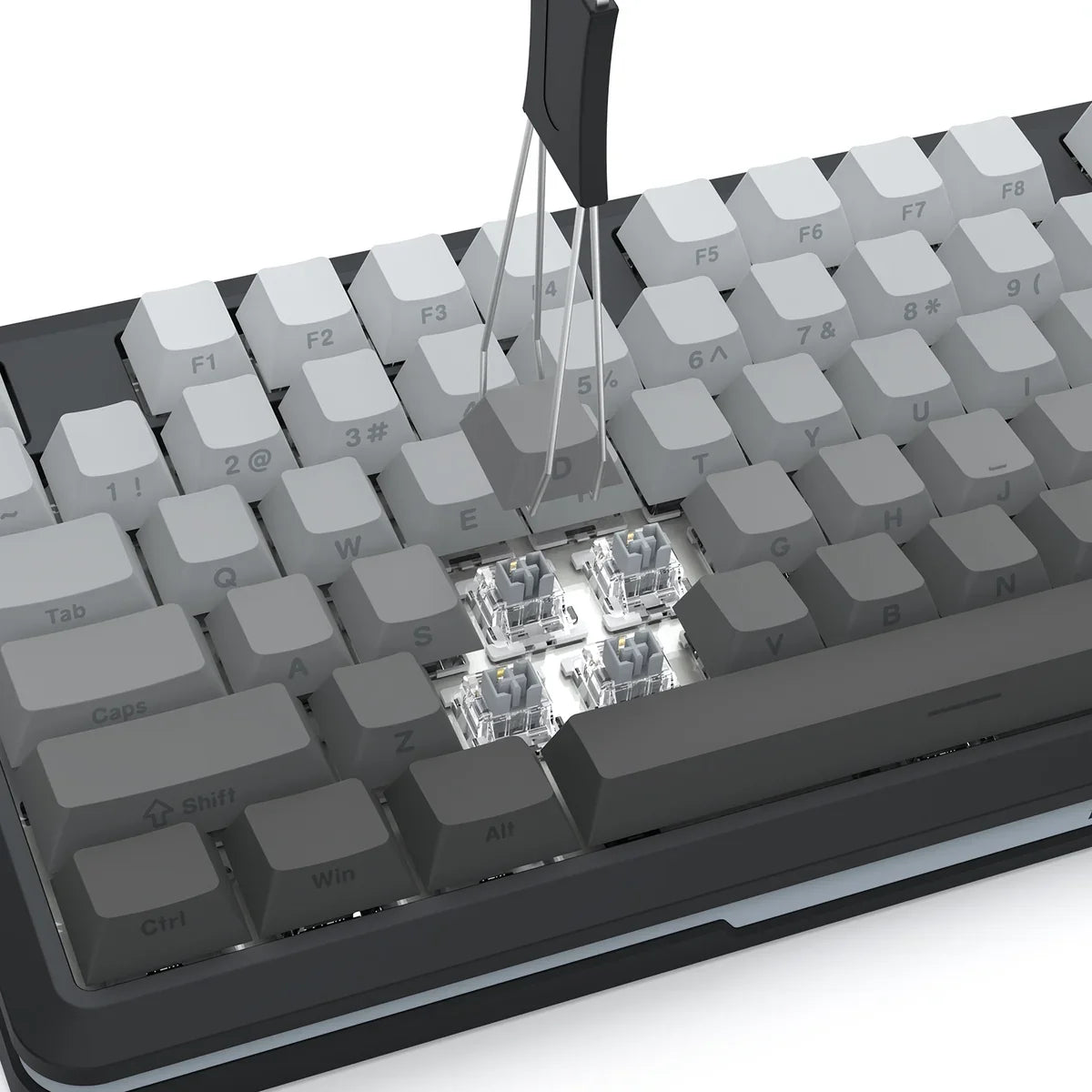 Redragon cyrus pro k681sp rgb wireless 75% hot-swappable gasket mechanical keyboard with knob (rpc linear switch)