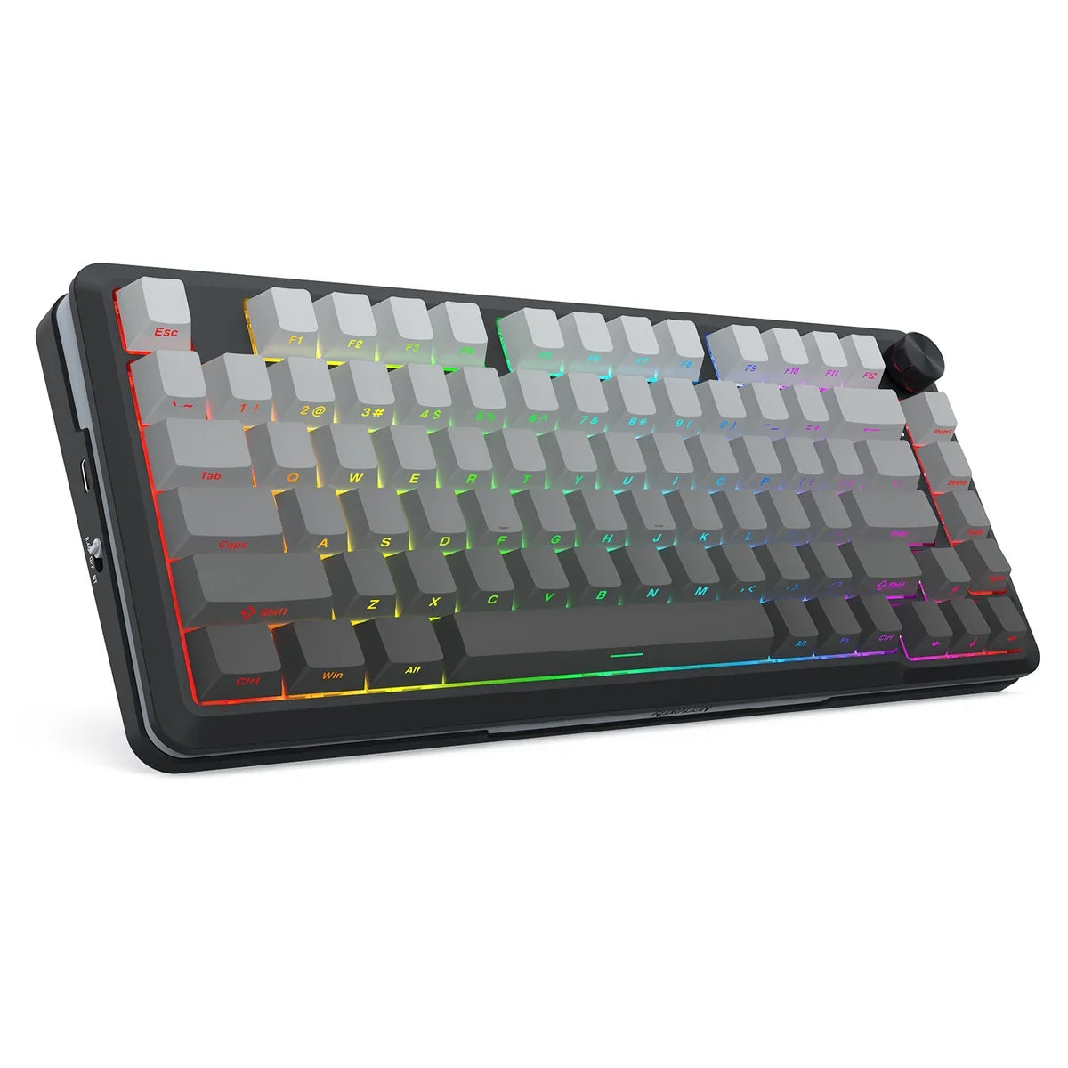 Redragon cyrus pro k681sp rgb wireless 75% hot-swappable gasket mechanical keyboard with knob (rpc linear switch)