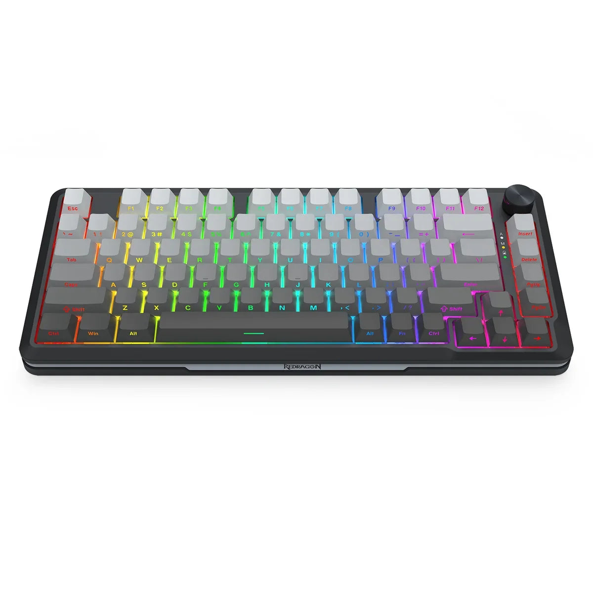 Redragon cyrus pro k681sp rgb wireless 75% hot-swappable gasket mechanical keyboard with knob (rpc linear switch)
