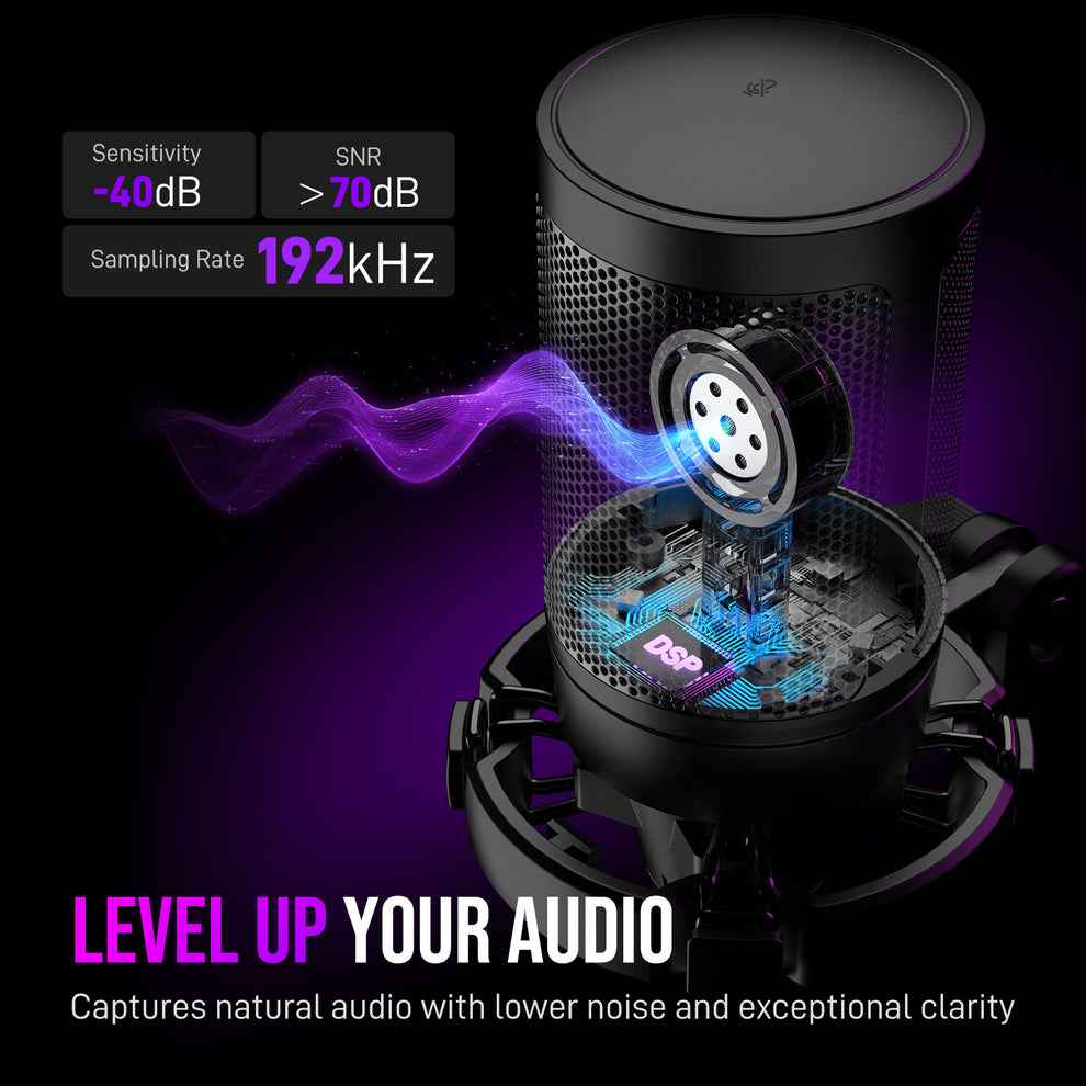 FIFINE AmpliGame A6T Condenser Microphone Kit with Boom Arm Stand