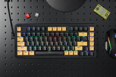 Redragon K649 78% Wired Gasket Rgb Gaming Keyboard - Gold Melt Switch