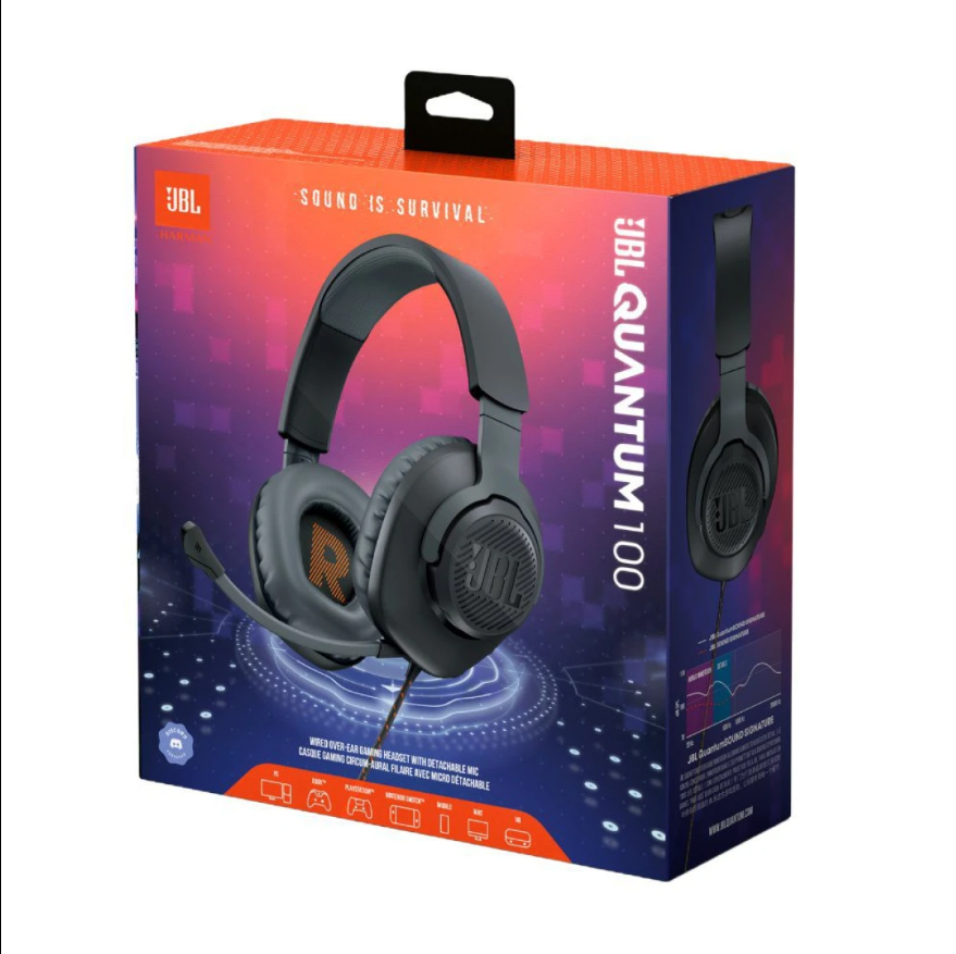 Jbl quantum m100 - wired over-ear gaming headphones - black - audio | headset 3.5