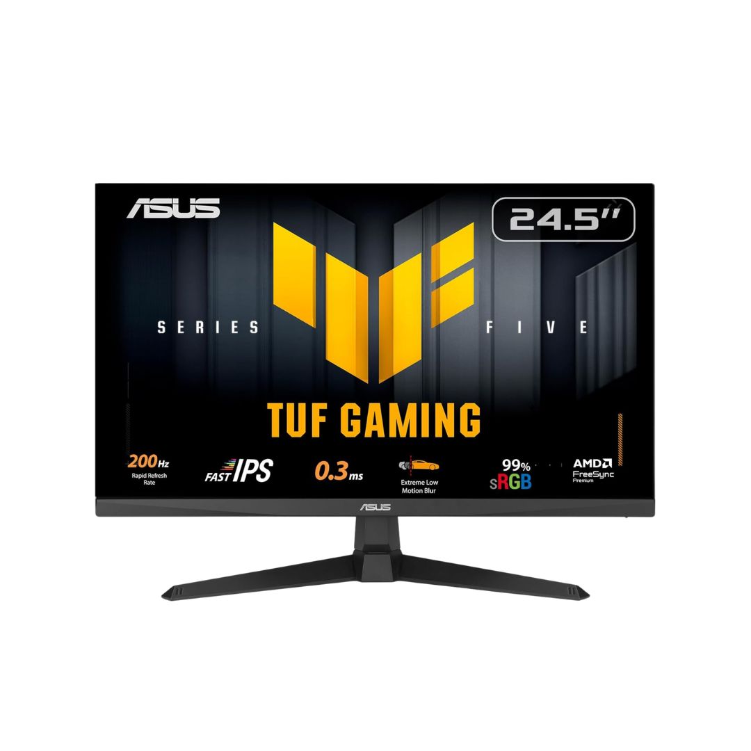 Asus tuf gaming vg259q5a gaming monitor: 24.5-inch full hd(1920x1080) 200hz fast ips elmb 0.3ms gtg (min.) stereo