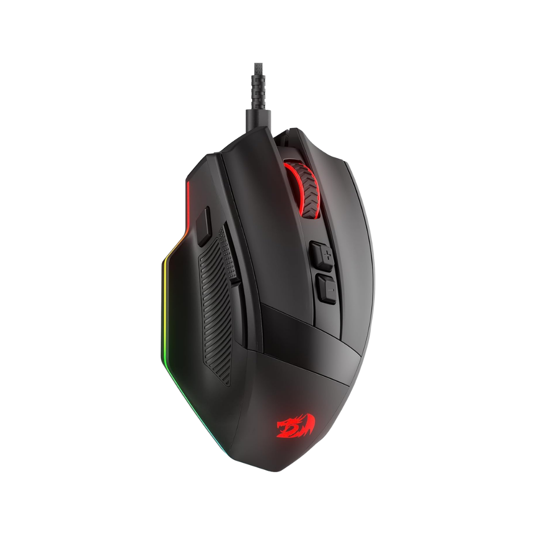 Redragon m923 wired rgb optical gaming mouse 24k dpi remapping keys | stable lag-free connection smooth precise