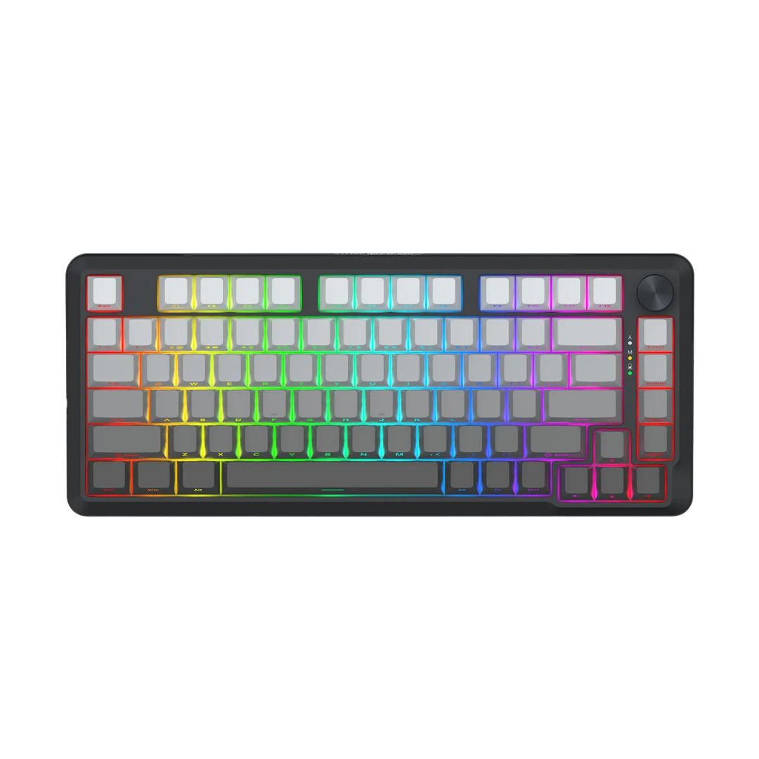 Redragon cyrus pro k681sp rgb wireless 75% hot-swappable gasket mechanical keyboard with knob (rpc linear switch)