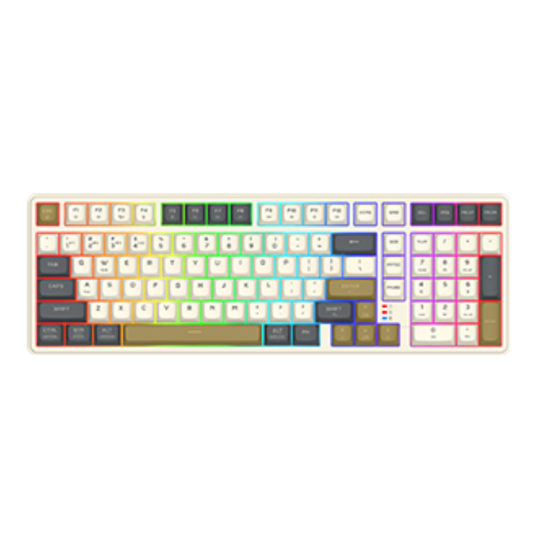 Redragon k528 wireless gaming keyboard bluetooth computer keyboards creamy cute with number pad rgb backlit tri-mode