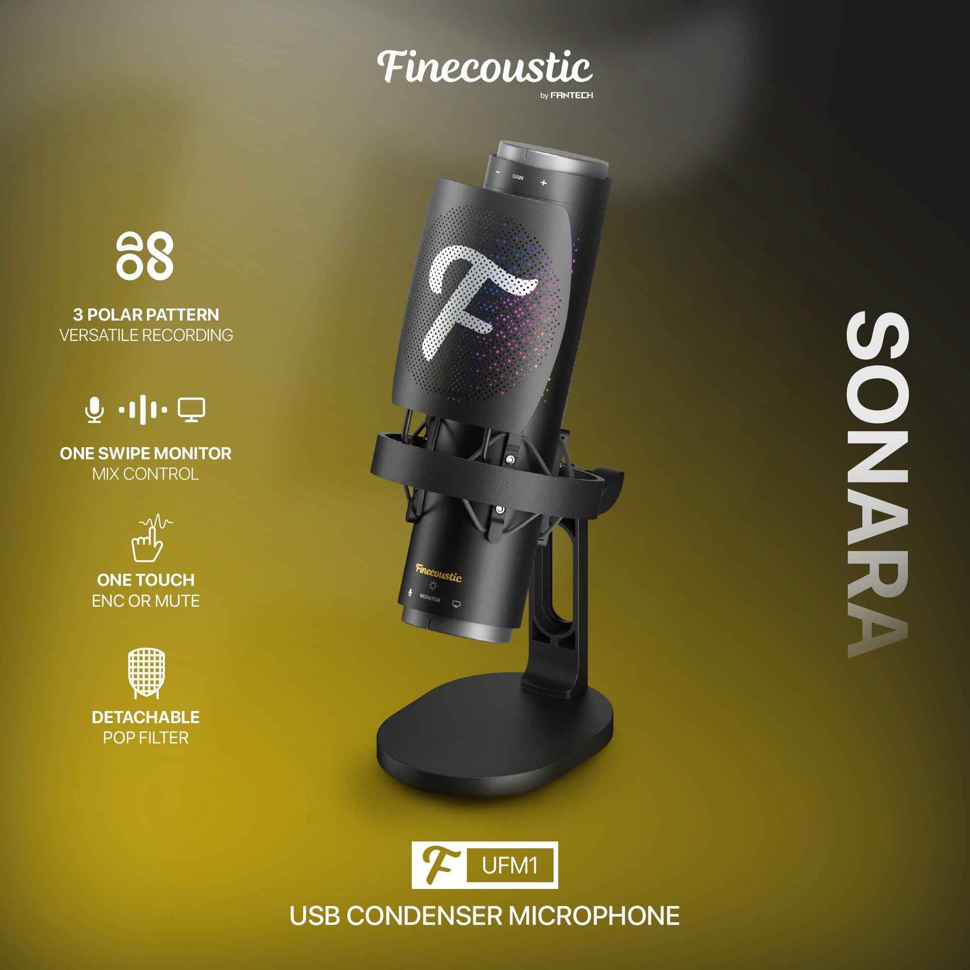 Fantech UFM1 Finecoustic SONARA Condenser Microphone