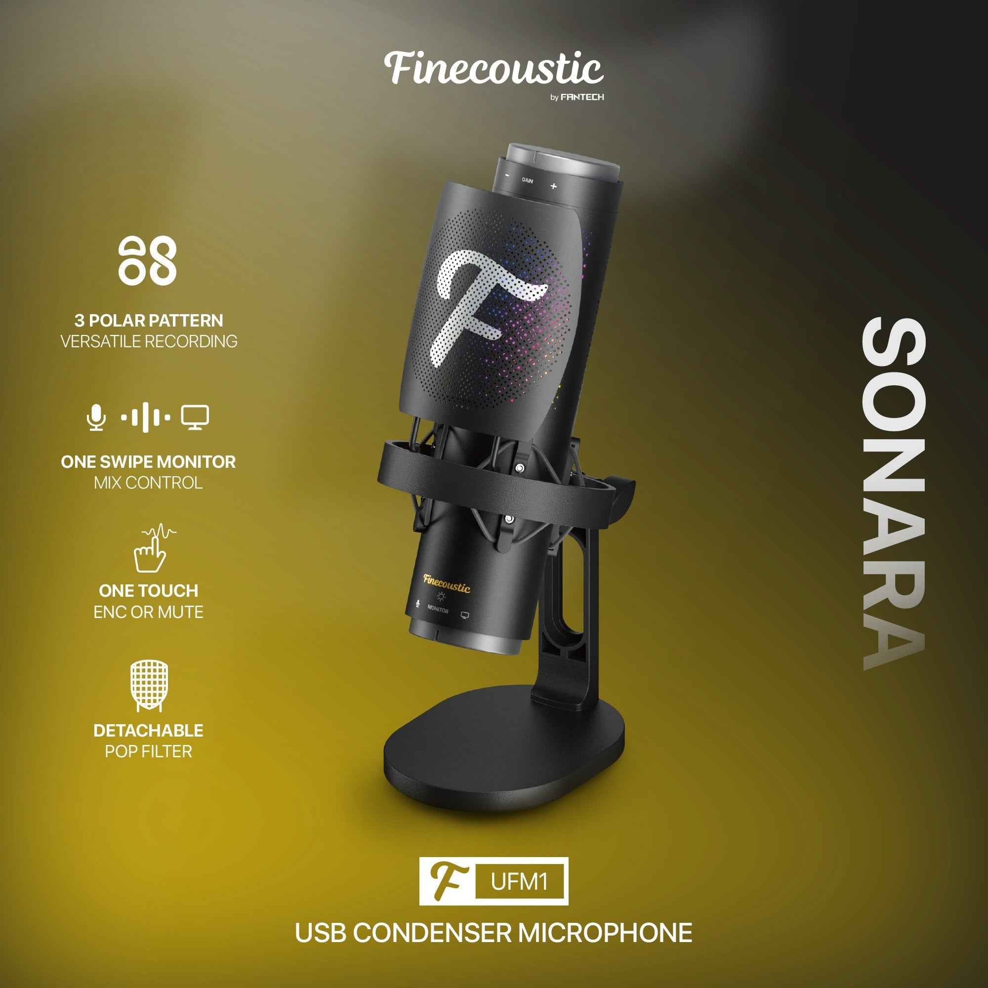 Fantech UFM1 Finecoustic SONARA Condenser Microphone