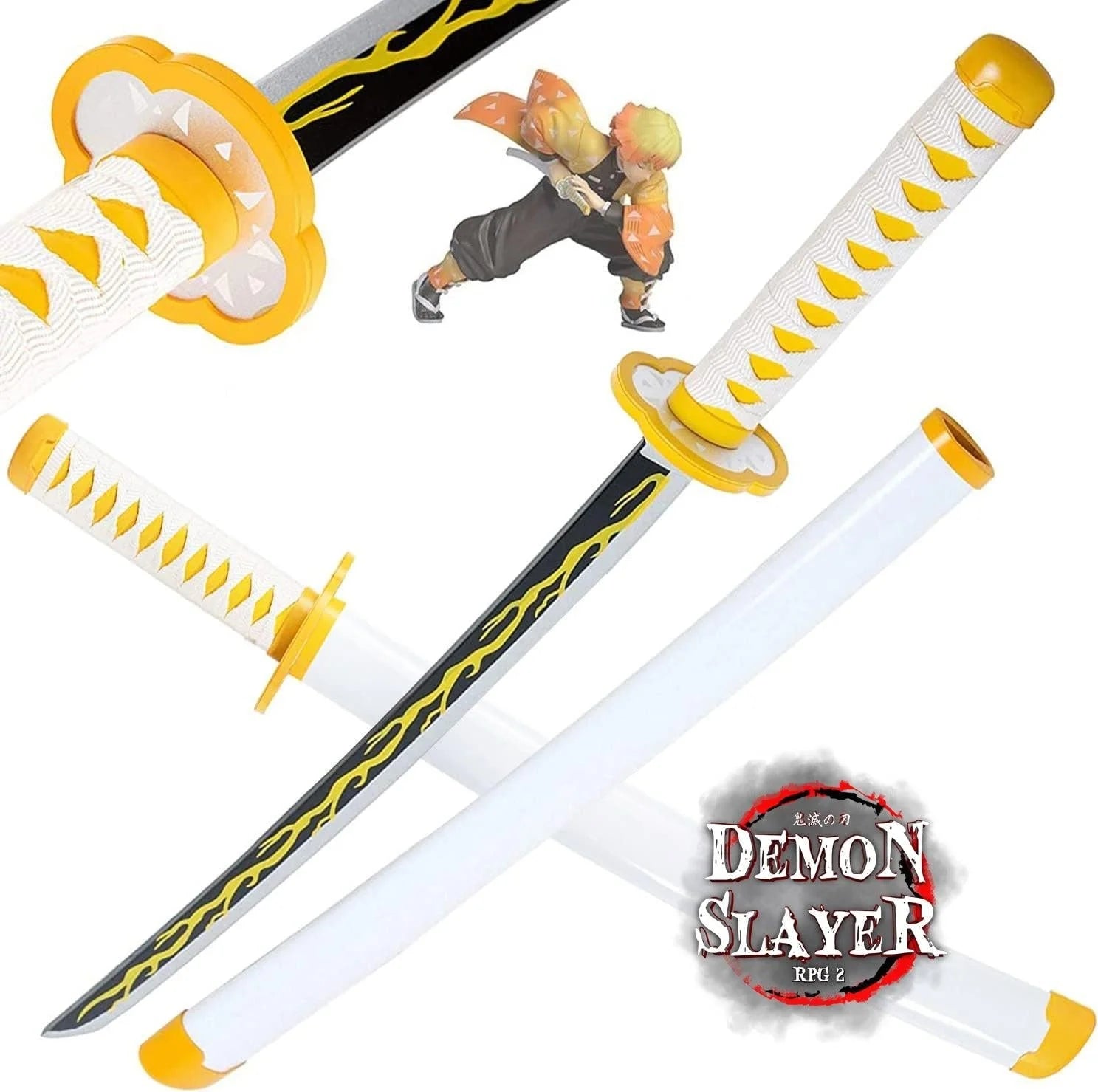 Demon slayer sword bamboo katana cosplay sword 104 cm - anime swords