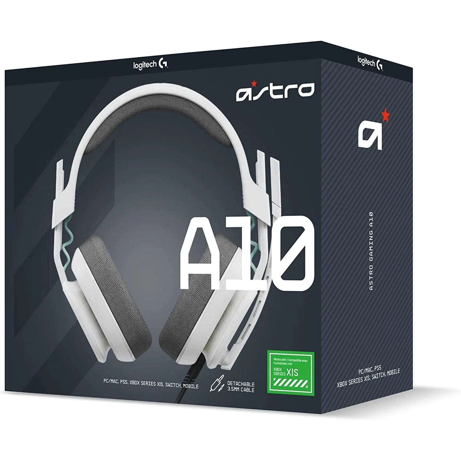 Astro a10 gaming headset gen 2 wired headset - over-ear - white - headsets