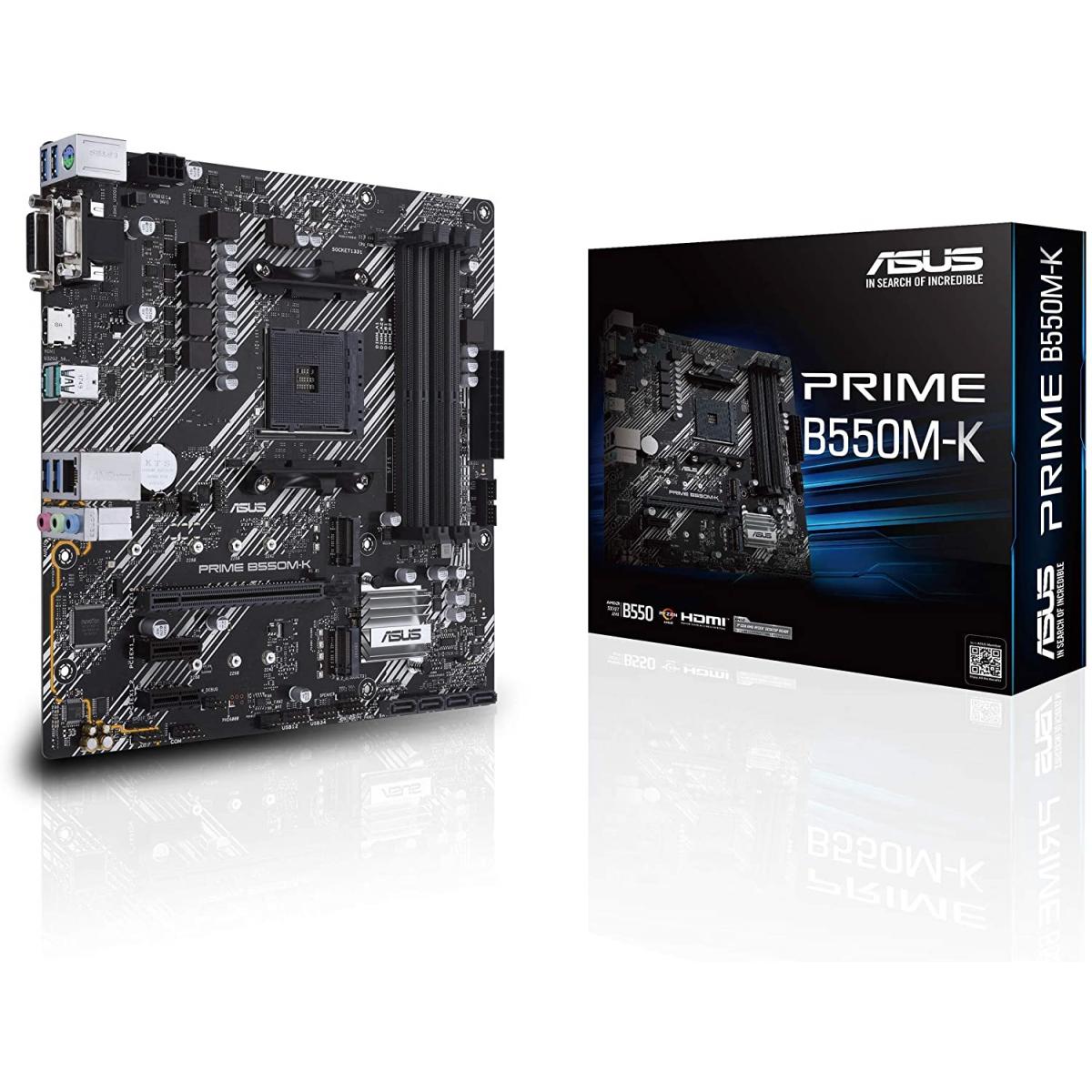 Asus Prime B550m-k Amd B550 Dual M.2, Pcie 4.0 Mainboard Default Title