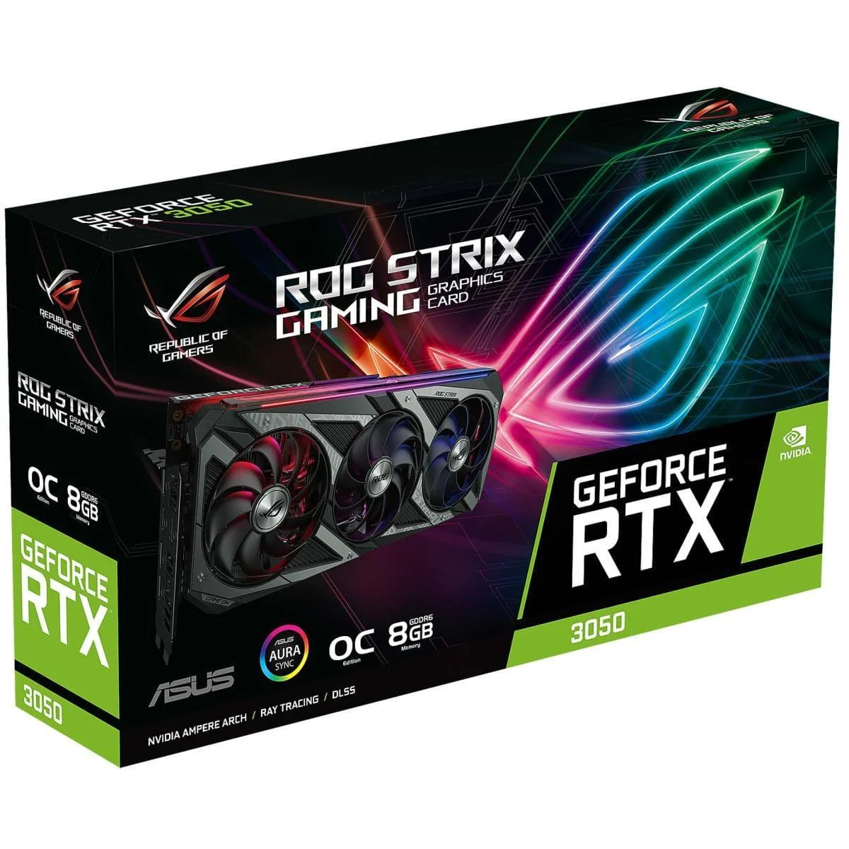 Asus rog strix geforce rtx 3050 8gb gddr6 oc edition pci express 4.0 video card - pc hardware