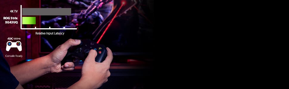 Asus Rog Strix Xg43uq 43” 4k Hdr Dsc 144hz 1ms - Gameonjo