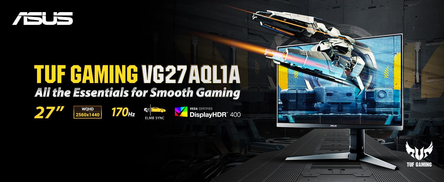 Asus Tuf Vg27aql1a 27” Ips 2k Hdr 170hz 1ms - Gameonjo