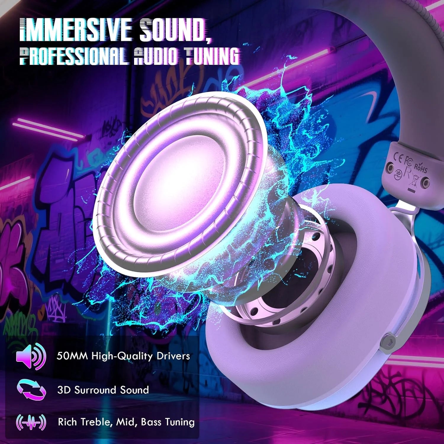 Attack shark l30pro wireless gaming headset with 2.4ghz/bt/wired long battery life with detachable microphone 7.1