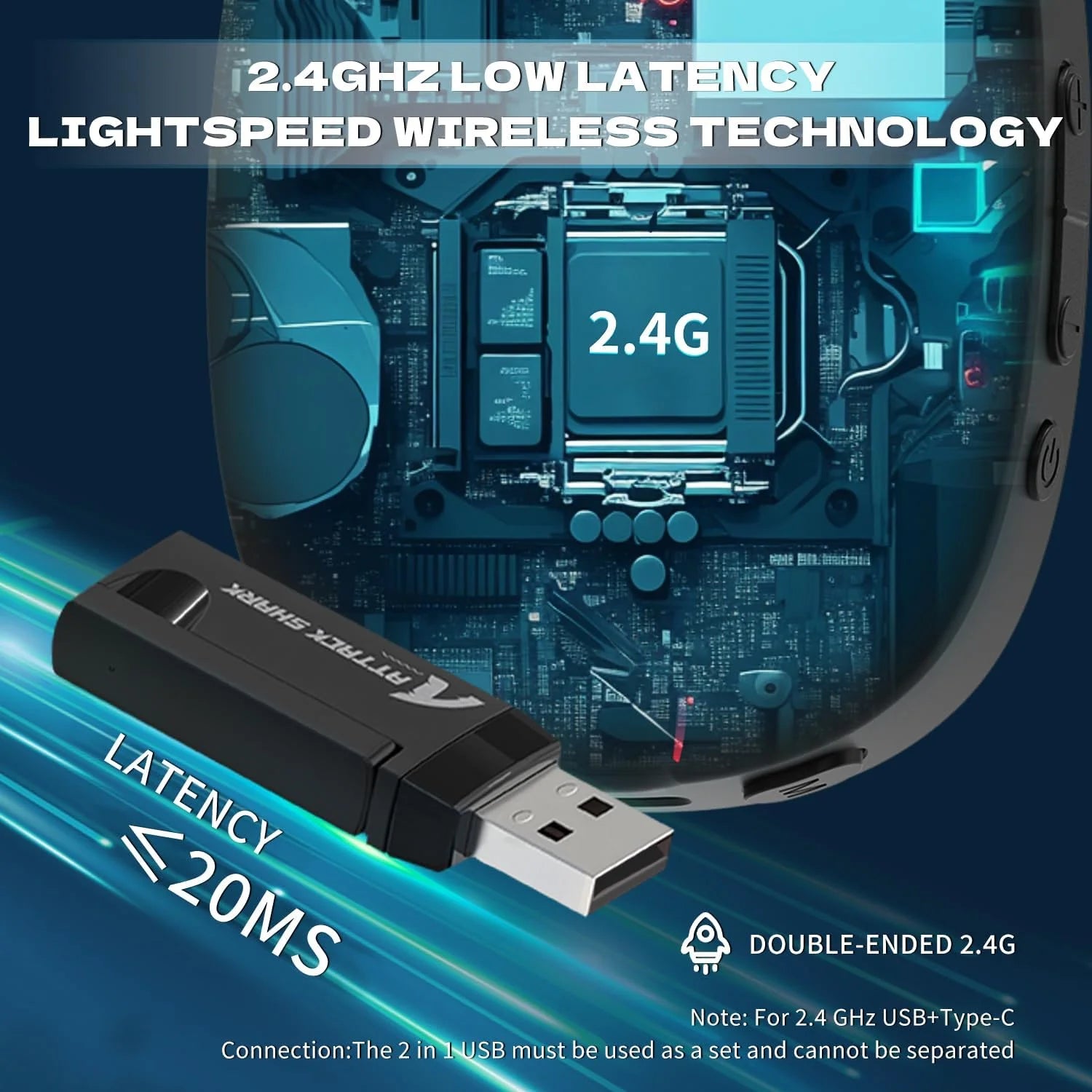 Attack shark l90 ultra-light wireless headset,rgb,foldable,triple- mode-2.4ghz/bluetooth/wired gaming headphone