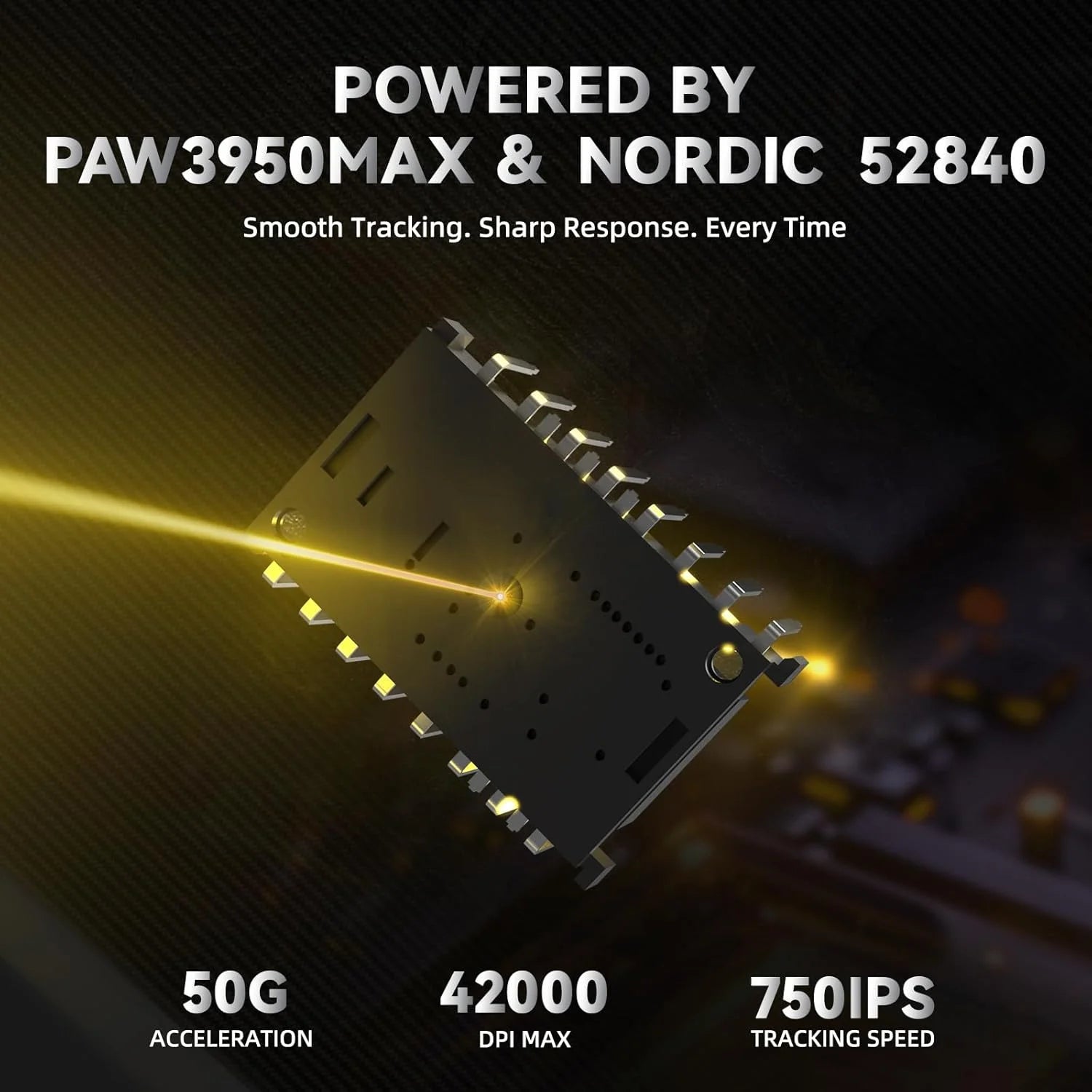 Attack shark r11 ultra 8k carbon fiber wireless gaming mouse,paw3950 max sensor,49g ultra-lightweight,nordic 52840 mcu