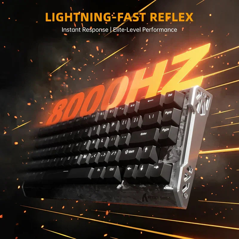 Attack shark r68 he 60% wired rapid trigger 8k mechanical rgb gaming keyboard with 0.005mm accuracy,0.08ms latency,256k
