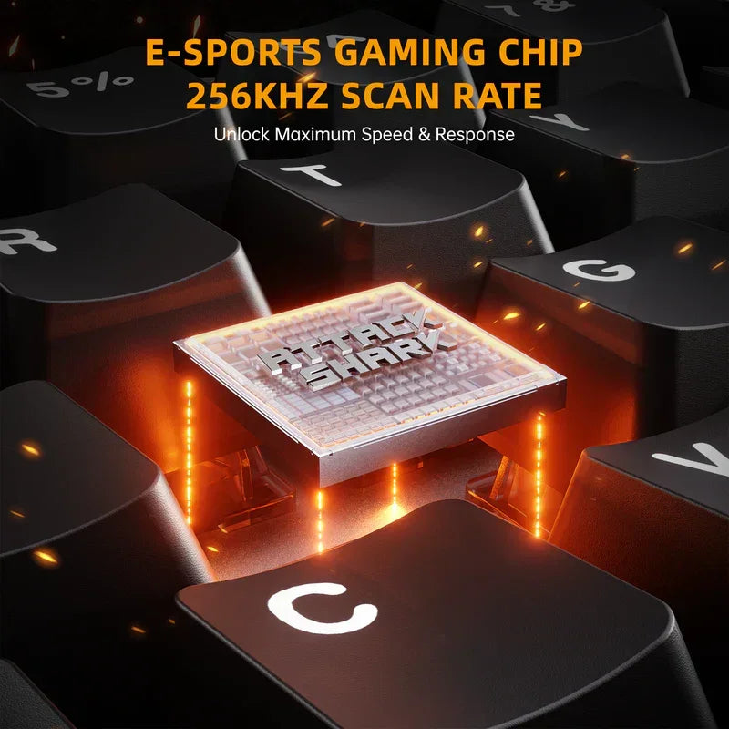Attack shark r68 he 60% wired rapid trigger 8k mechanical rgb gaming keyboard with 0.005mm accuracy,0.08ms latency,256k