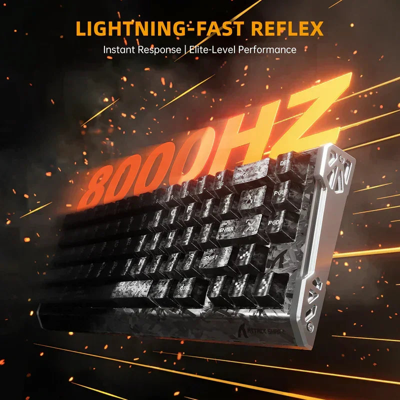 Attack shark r68 he 60% wired rapid trigger 8k mechanical rgb gaming keyboard with 0.005mm accuracy,0.08ms latency,256k