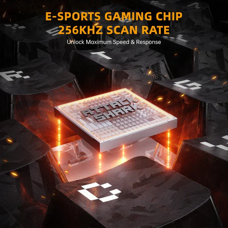 Attack shark r68 he 60% wired rapid trigger 8k mechanical rgb gaming keyboard with 0.005mm accuracy,0.08ms latency,256k