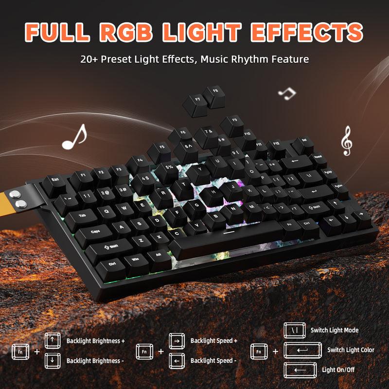 ATTACK SHARK R82 HE Rapid Trigger Keyboard Magnetic Switch with 0.005MM RT.