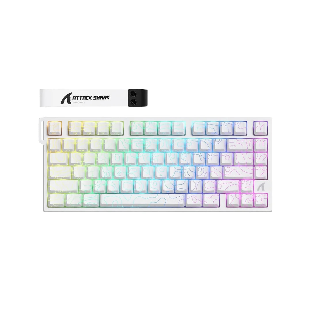 Attack shark r82he rapid trigger wired mechanical gaming keyboard tkl nkro with 8k polling,0.005mm rt accuracy,256k