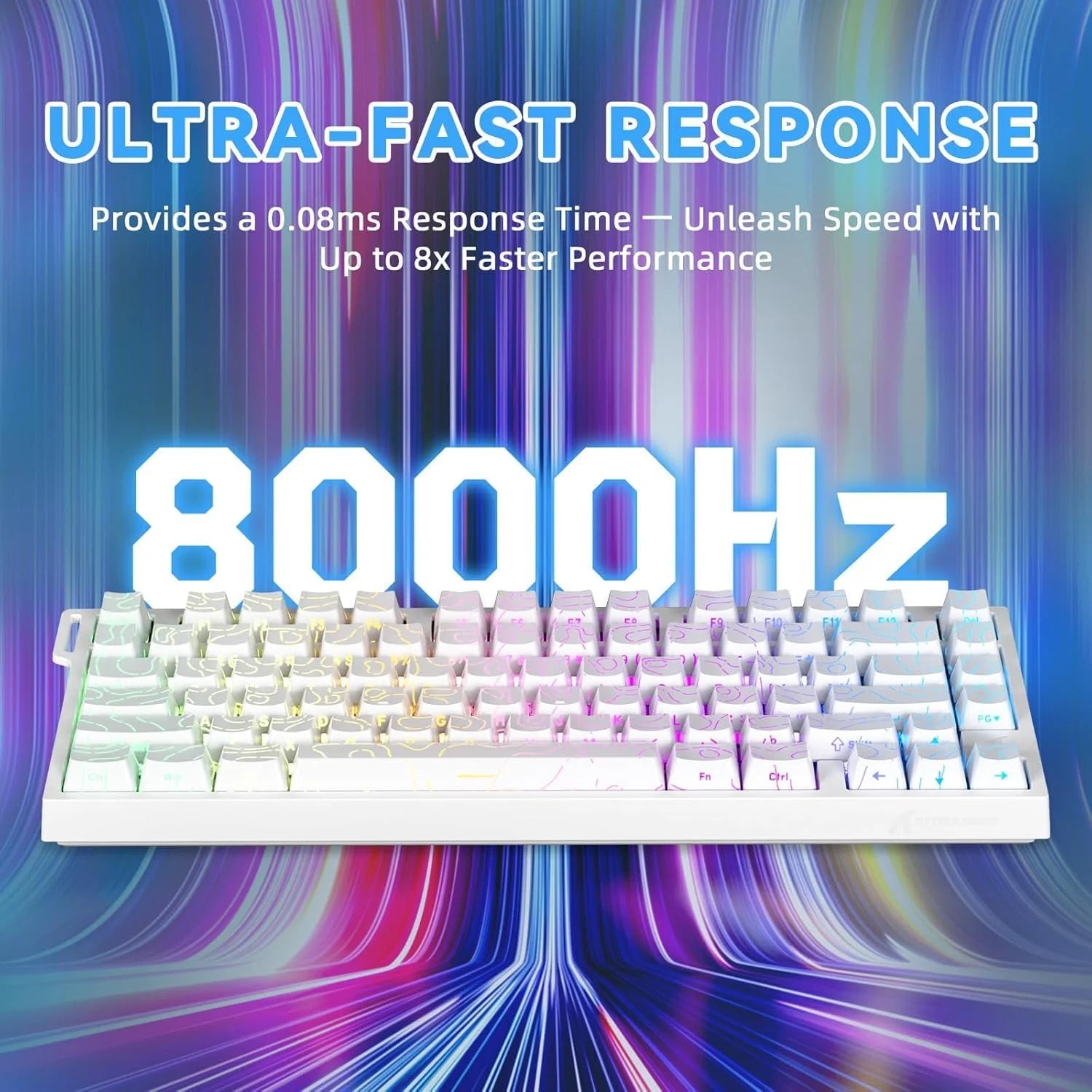 Attack shark r82he rapid trigger wired mechanical gaming keyboard tkl nkro with 8k polling,0.005mm rt accuracy,256k