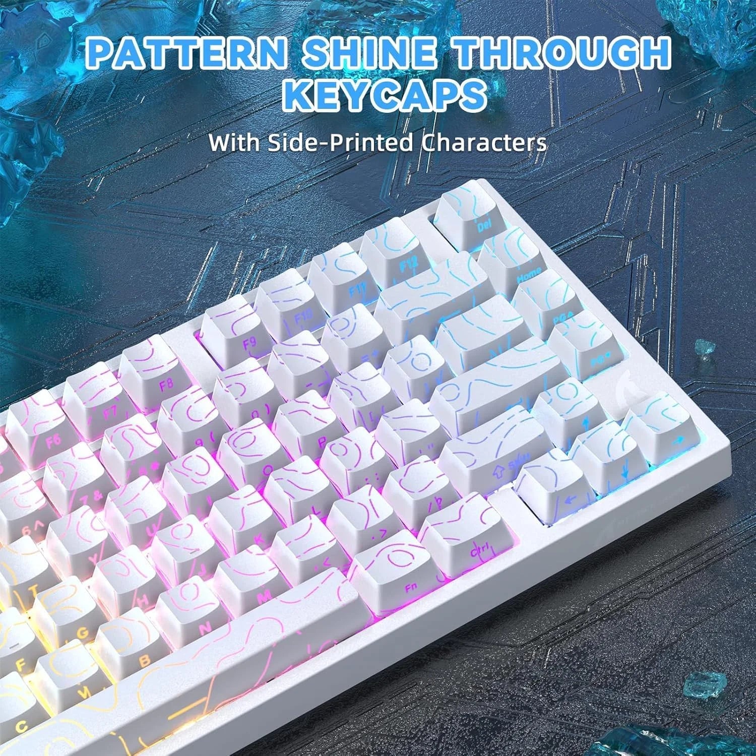 Attack shark r82he rapid trigger wired mechanical gaming keyboard tkl nkro with 8k polling,0.005mm rt accuracy,256k