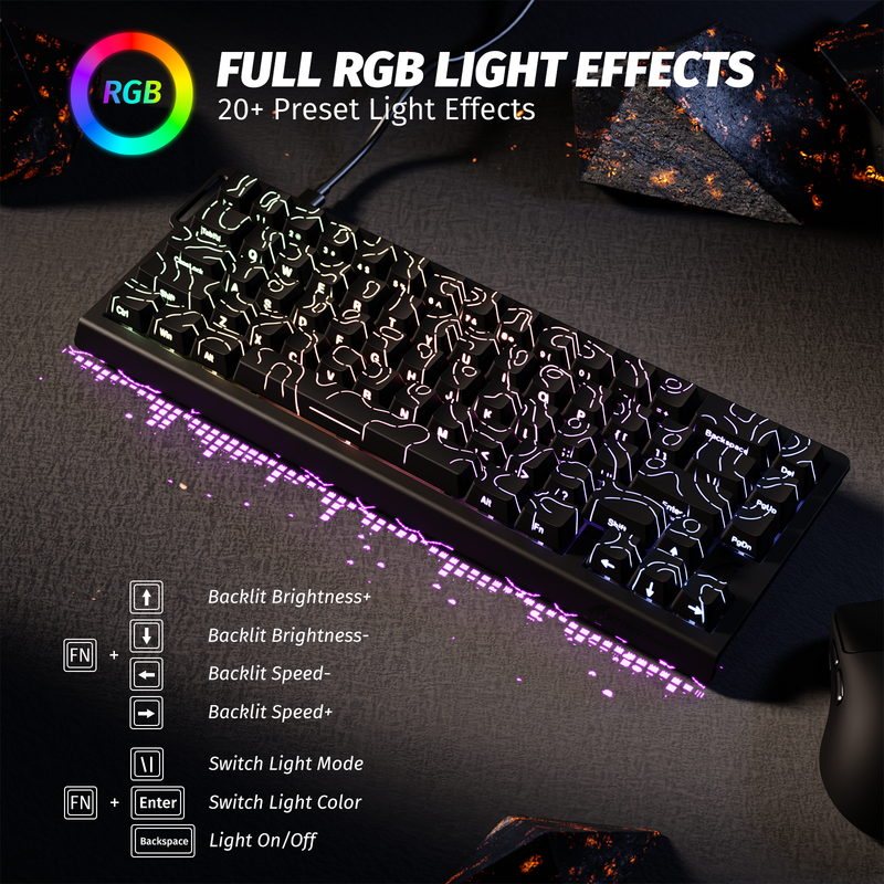 Attack shark x68 he rapid trigger keyboard magnetic switch - keyboards