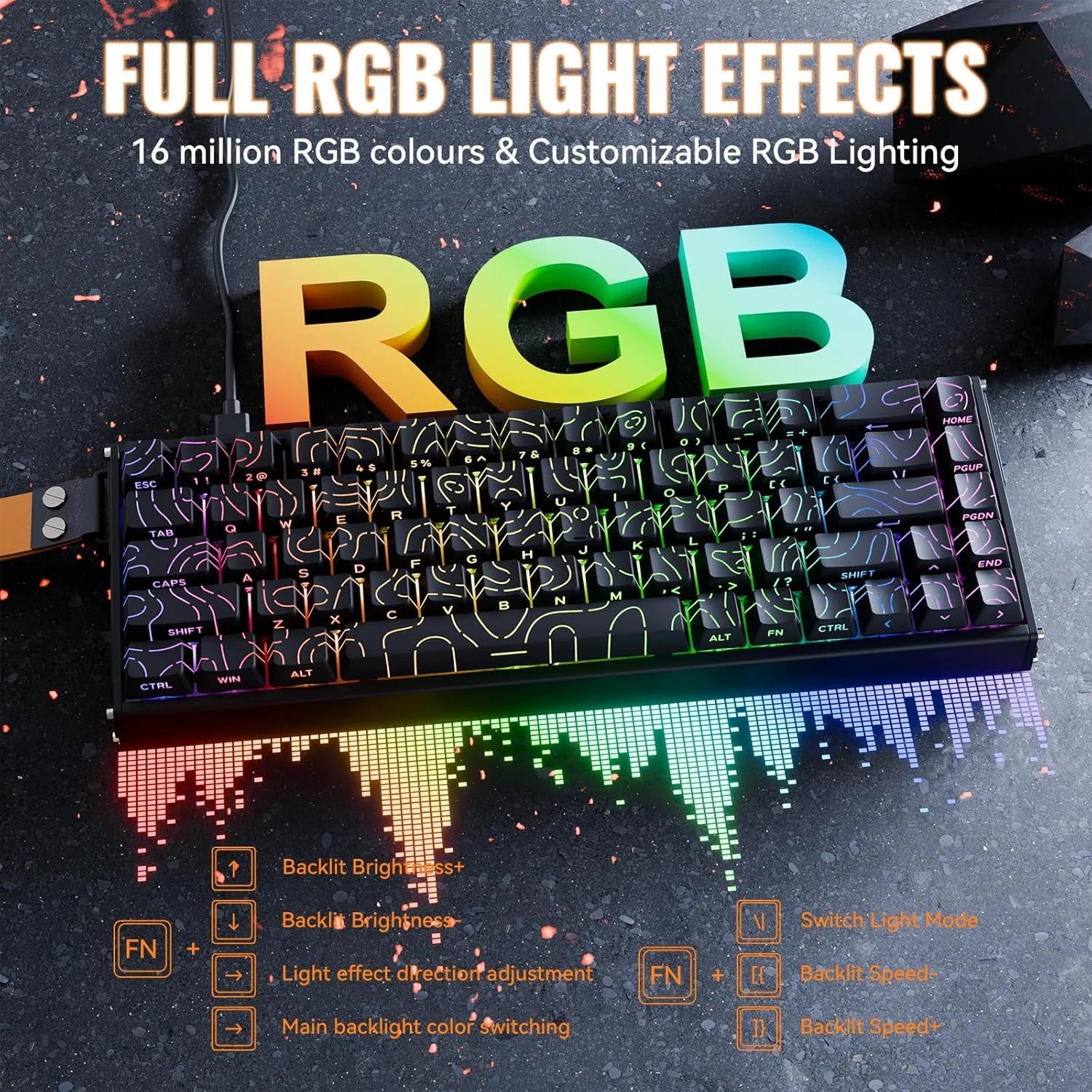 Attack shark x68max he wired rapid trigger mechanical creamy tkl rgb gaming keyboard with full aluminum cnc,8k