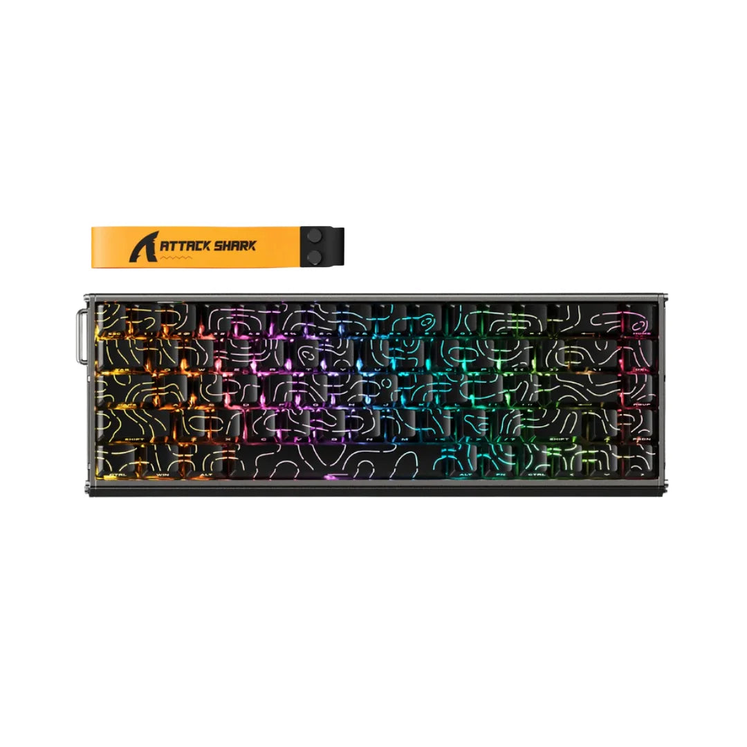 Attack shark x68max he wired rapid trigger mechanical creamy tkl rgb gaming keyboard with full aluminum cnc,8k