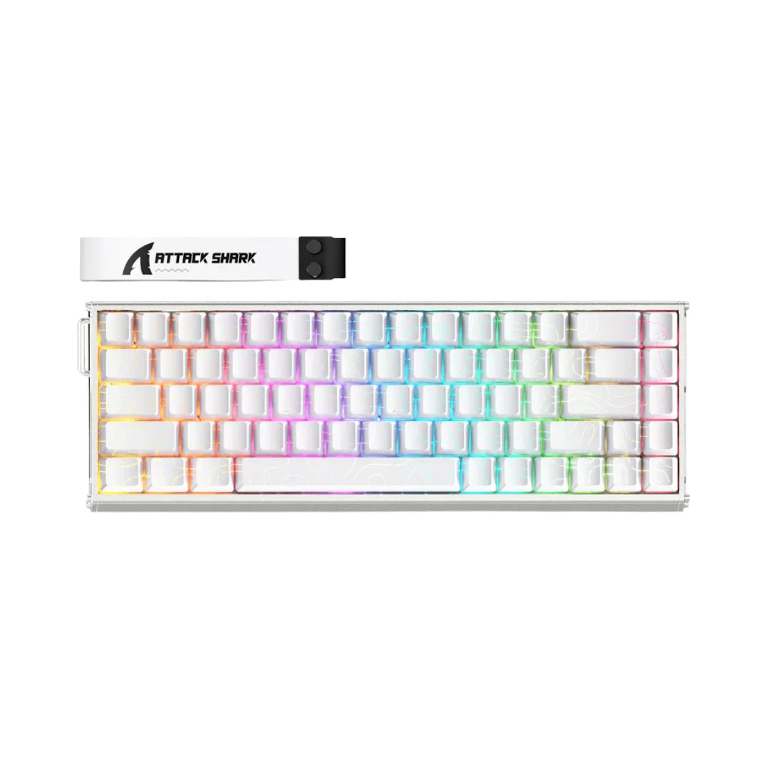 Attack shark x68max he wired rapid trigger mechanical creamy tkl rgb gaming keyboard with full aluminum cnc,8k