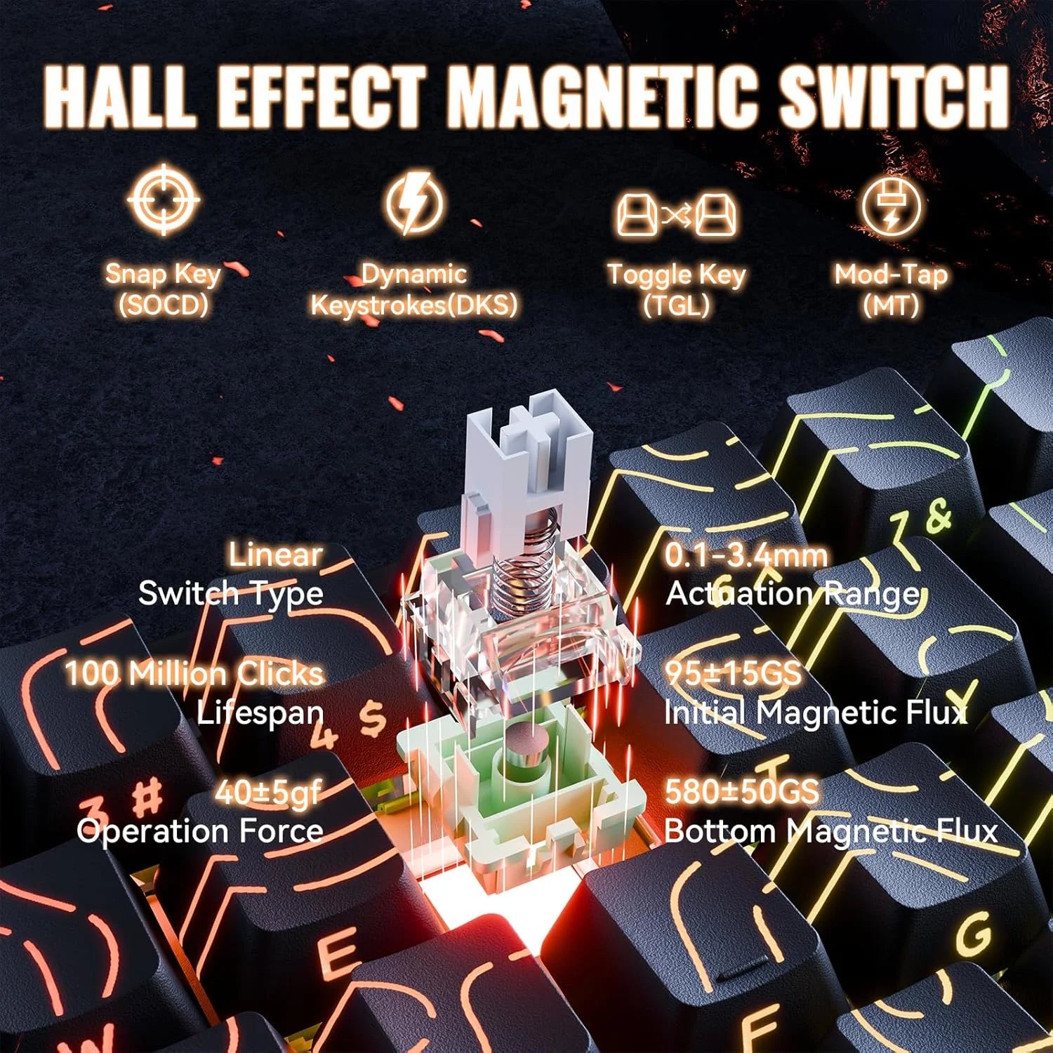 Attack shark x68max he wired rapid trigger mechanical creamy tkl rgb gaming keyboard with full aluminum cnc,8k