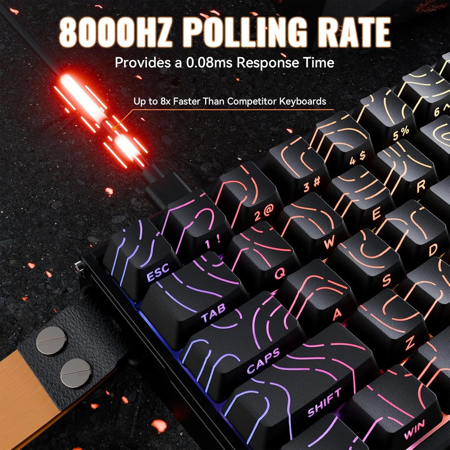 Attack shark x68max he wired rapid trigger mechanical creamy tkl rgb gaming keyboard with full aluminum cnc,8k