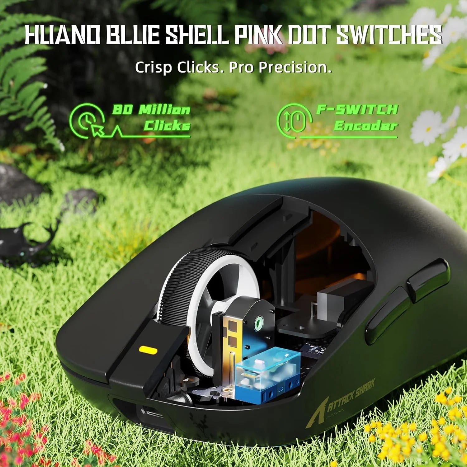 Attack shark x8 se wireless gaming mouse,55g ultra-lightweight wired/bt/2.4ghz wireless programmable mouse,1k polling