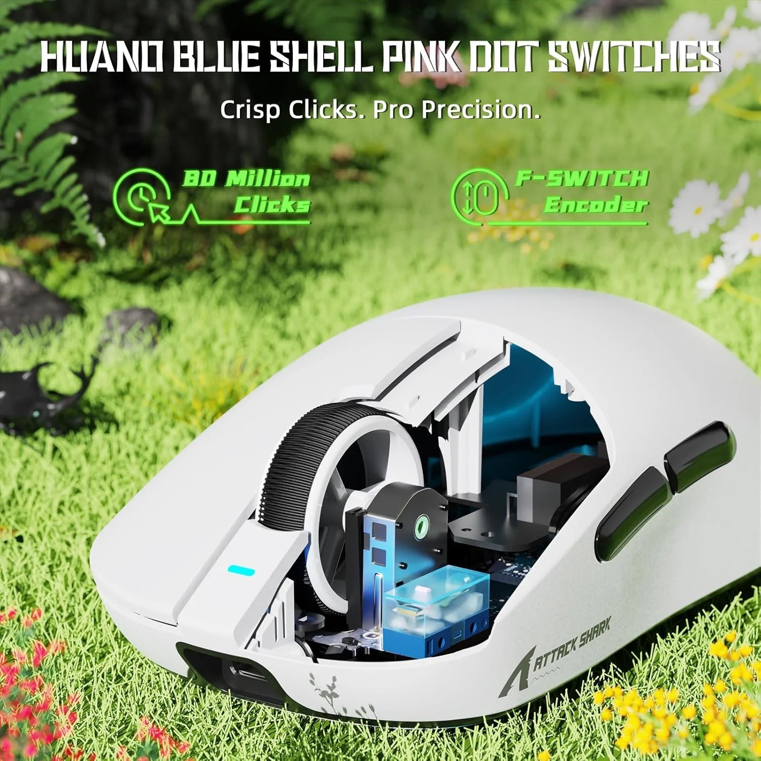 Attack shark x8 se wireless gaming mouse,55g ultra-lightweight wired/bt/2.4ghz wireless programmable mouse,1k polling