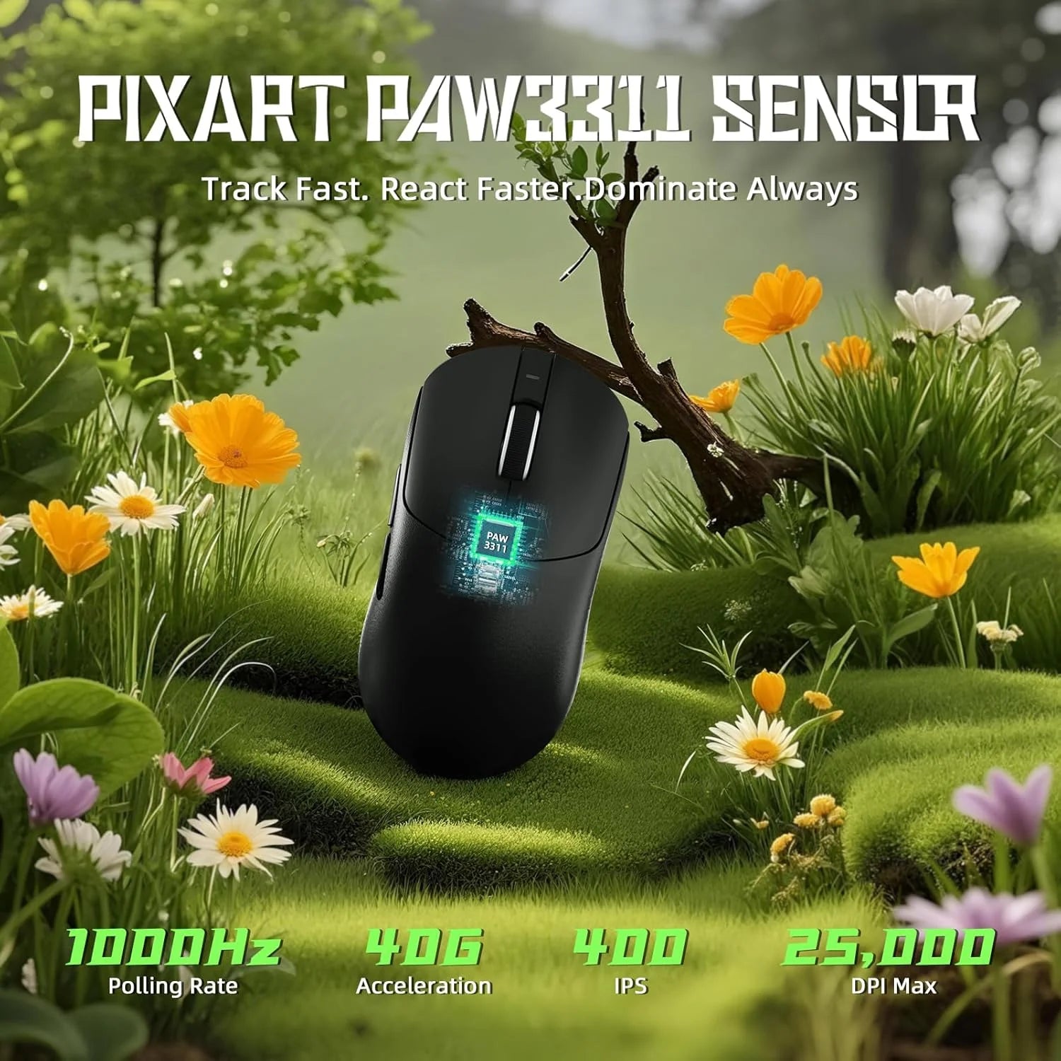 Attack shark x8 se wireless gaming mouse,55g ultra-lightweight wired/bt/2.4ghz wireless programmable mouse,1k polling