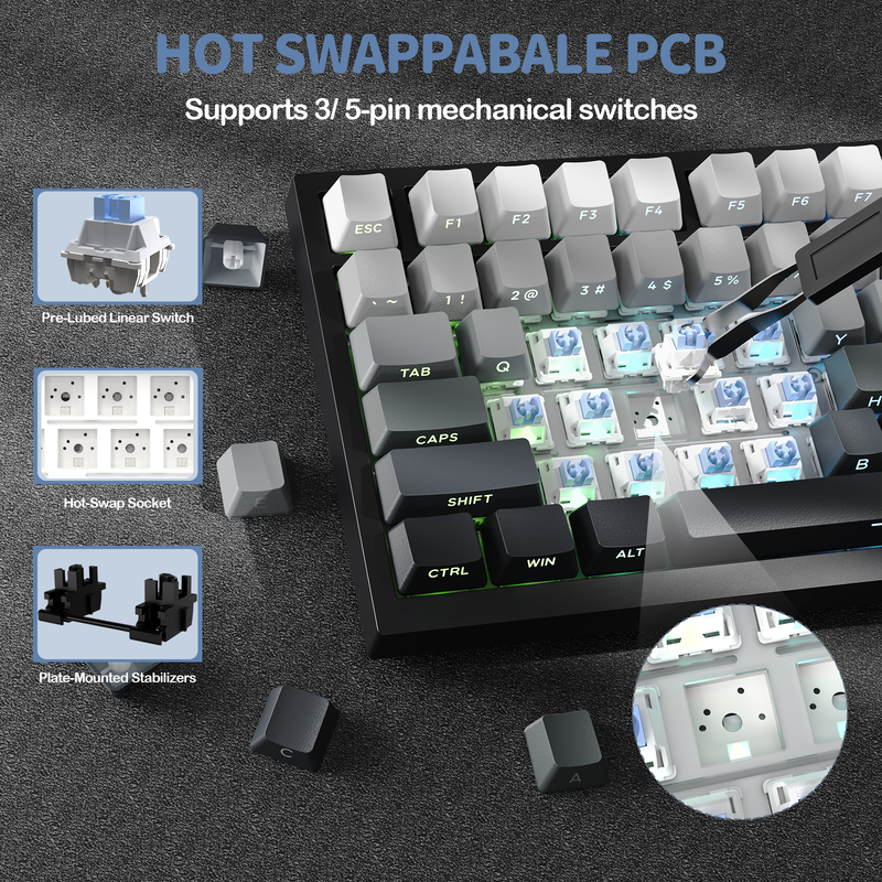 ATTACK SHARK X820Ultra Tri-mode Gasket Mechanical Keyboard.